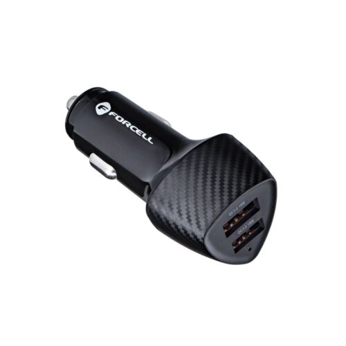 Φορτιστής Αυτοκινήτου 2x USB-A QC 3.0 36W Forcell F-Energy Carbon CC50-2A Μαύρος