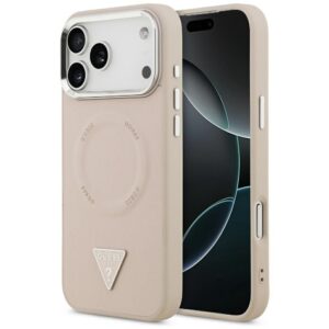 Θήκη iPhone 17 Pro Max MagSafe Triangle Logo Guess Ροζ