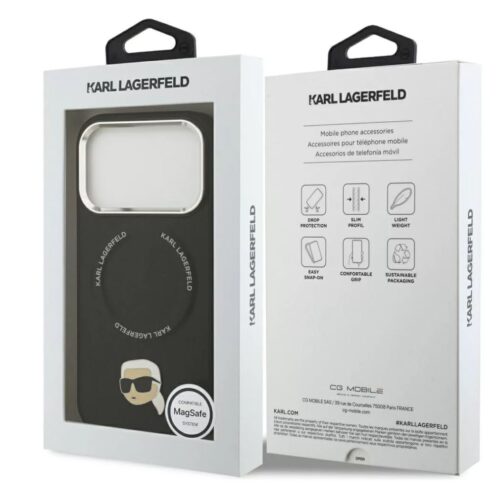 Θήκη iPhone 17 Pro Max MagSafe PU Karl Pin Karl Lagerfeld Μαύρη