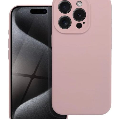 Θήκη iPhone 16 Silicone 2mm Camera Protection Ροζ Πούδρας