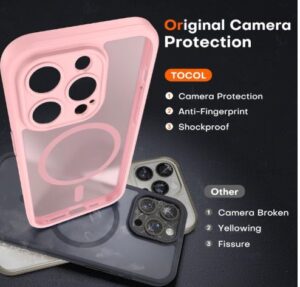Θήκη iPhone 15 Pro Max Full Matte Mag Cover Συμβατή με MagSafe Ανοιχτό Ροζ