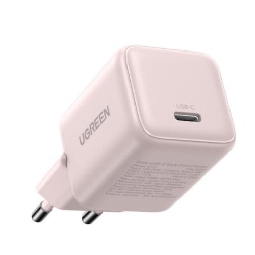 Φορτιστής Σπιτιού GaN PD 20W 1 Θέσης UGREEN X512 Ροζ