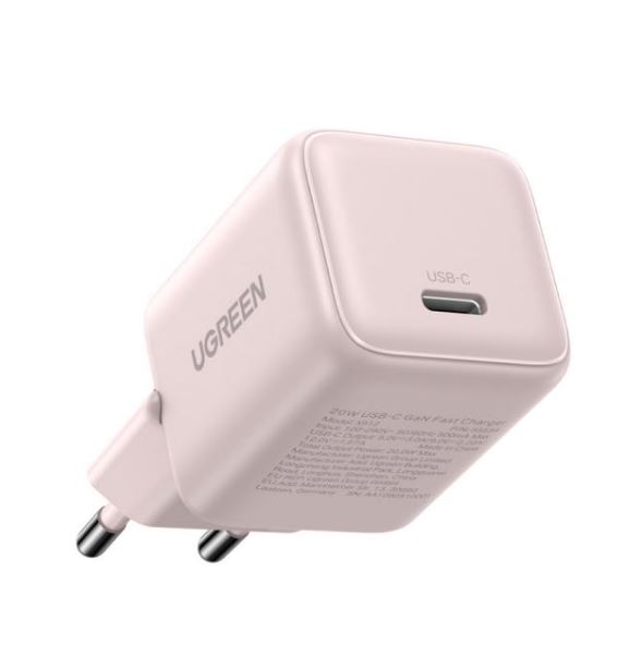 Φορτιστής Σπιτιού GaN PD 20W 1 Θέσης UGREEN X512 Ροζ