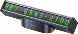 Baseus Square Bar Temporary Parking Number Plate Black