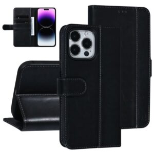 Θήκη Βιβλίο iPhone 13 Pro με Θήκη για Κάρτες & Μαγνητικό Κλείσιμο UNIQ Μαύρο