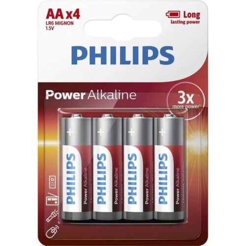 Philips Power Αλκαλικές Μπαταρίες AA 1.5V 4τμχ