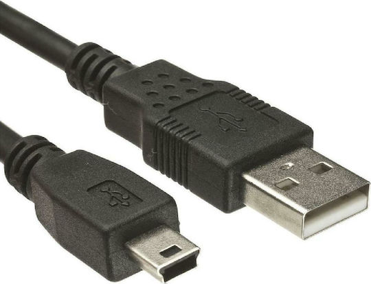 Powertech USB 2.0 Cable USB-A male - mini USB-B male Μαύρο 1.5m