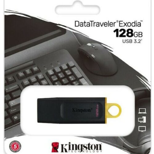 USB Flash Drive Kingston DataTraveler Exodia 128GB USB 3.2 Gen 1 Μαύρο