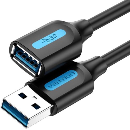 VENTION USB 3.0 A Male to A Female Extension Cable 1.5M black PVC Type