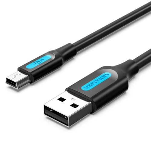 VENTION USB 2.0 A Male to Mini-B Male Cable 1.5M Black PVC Type