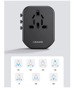 Φορτιστής Πρίζας Universal 20W USB-C & 2x USB USAMS US-CC179 Μαύρο