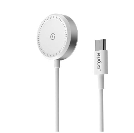 Καλώδιο Φόρτισης USB-C για Apple Watch & Samsung Galaxy Watch 1.2m Rixus RXWC05 Λευκό