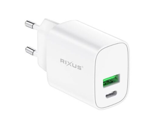 Rixus RX90S Adaptive Fast Charger QC 3.0 And PD 20W (Counter Display)