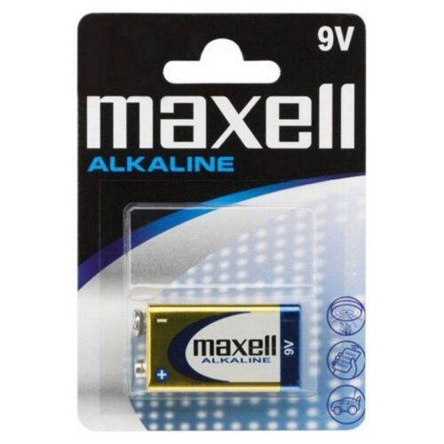 Αλκαλική Μπαταρία 9V Maxell – Συσκευασία 1 Τεμαχίου