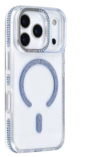 Θήκη iPhone 17 Pro Diamond MagSafe TPU+PC TUNIQ – Μπλε