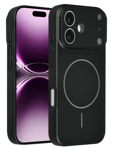 Θήκη iPhone 17 MagSafe AG Matte Glass Full Protection – Μαύρη