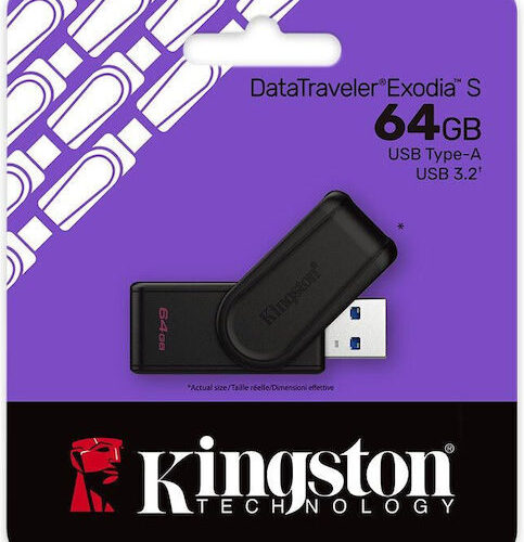 USB Flash Drive 64GB USB 3.2 Kingston DataTraveler Exodia S DTXS/64GB